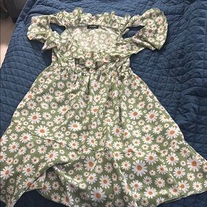 Floral Green summer dress